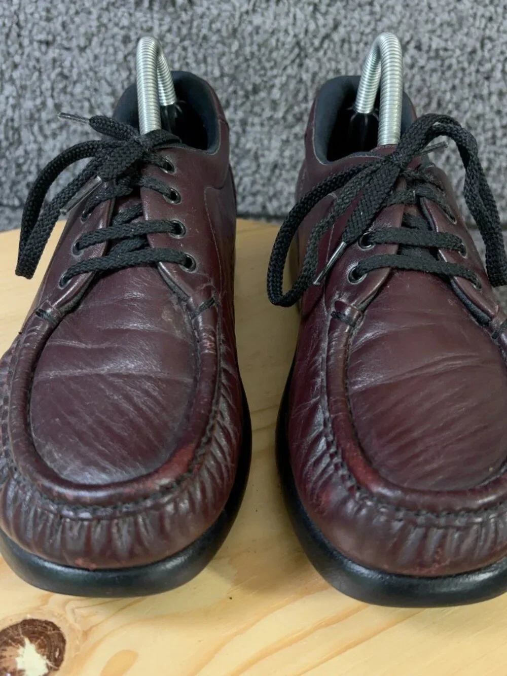 SAS Take Time Shoes Mens Size 9 Burgundy Lace Up Casual Orthopedic Made in USA